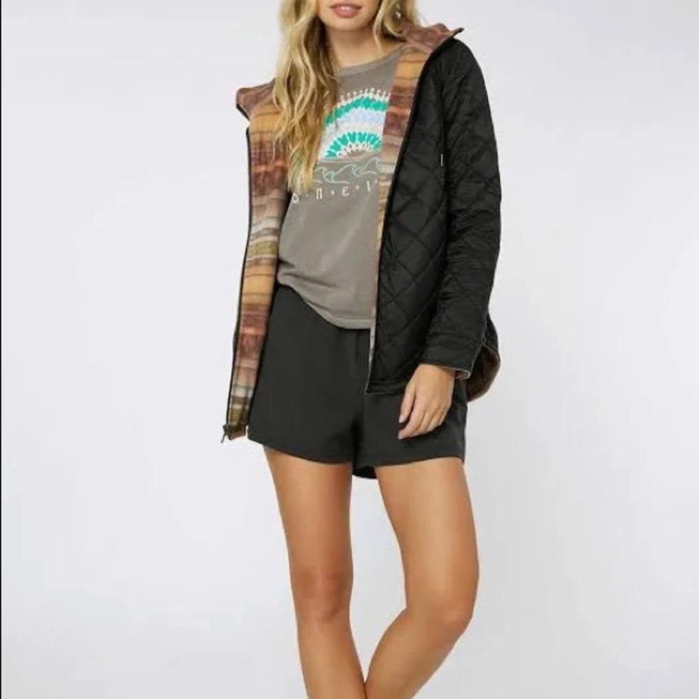 O’Neill Sanoh Quilted Reversible Fleece Puffer Jacket